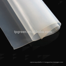 feuille de caoutchouc de silicone mince transparent blanc